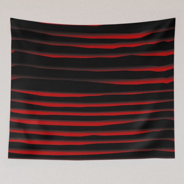 Item preview, Black and Red Stripe Organic Pattern | Dark Minimal Alt Aesthetic designed and sold by dfly-creations.