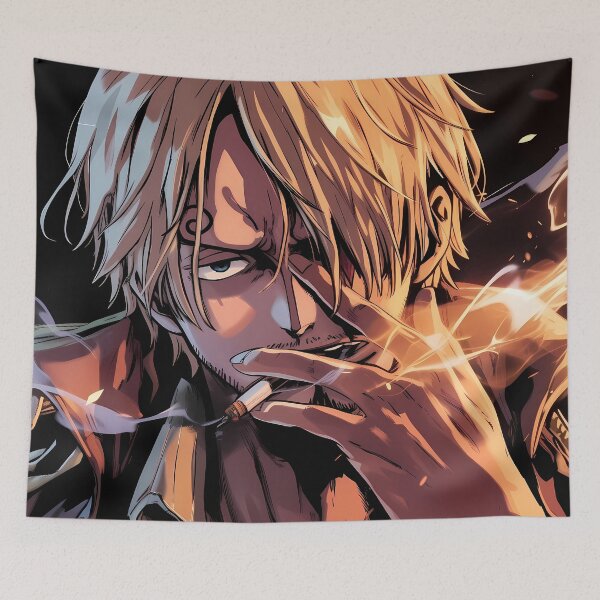 Item preview, Sanji Vinsmoke One Piece Fiery Close Up designed and sold by B5fivemerch.