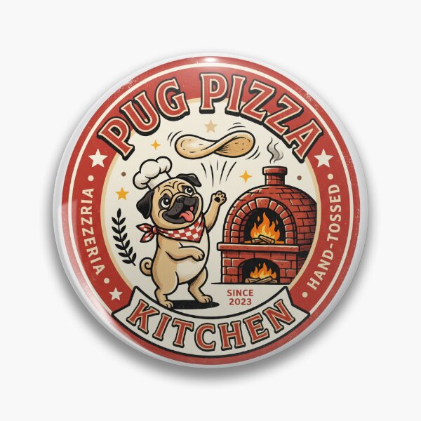 Item preview, Pug Pizza Kitchen Pizzeria Chef Italian Food Dog designed and sold by PictoVibe.