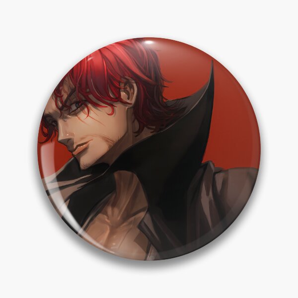 Artikelvorschau, Shanks One Piece Kapitän mit roten Haaren Elegantes Anime-Porträt entworfen und verkauft von SubtextandSass.