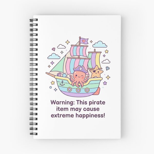 Item preview, Cute Pirate Ship Octopus Design | Kawaii Ocean Adventure Artwork | Happy Pirate Theme designed and sold by morning sun.