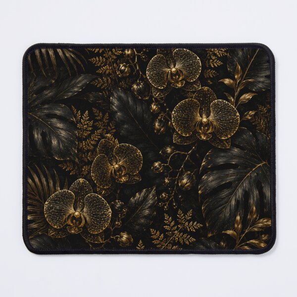 Item preview, Elegant Black and Gold Orchid Pattern designed and sold by Siti Hoiriyah.