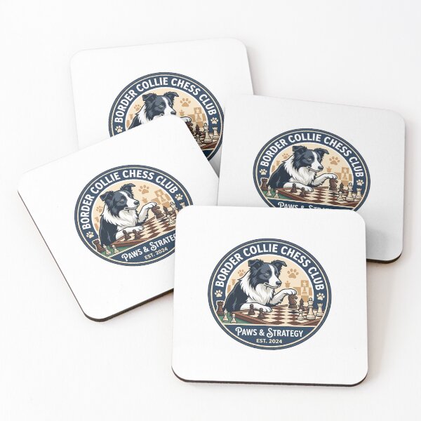 Item preview, Border Collie Chess Club Grandmaster Strategy Dog designed and sold by PictoVibe.