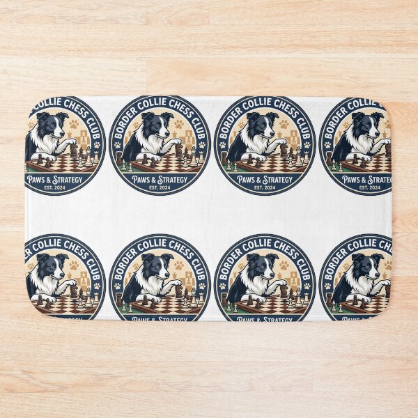 Item preview, Border Collie Chess Club Grandmaster Strategy Dog designed and sold by PictoVibe.