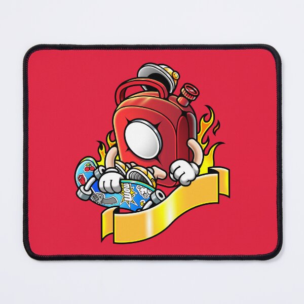 Item preview, Cool Red Gas Can Skateboard Cartoon designed and sold by Lexkon Liu's art.