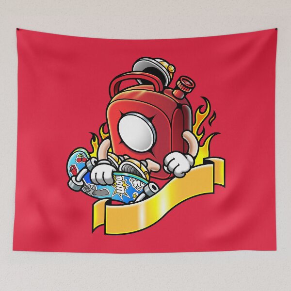 Item preview, Cool Red Gas Can Skateboard Cartoon designed and sold by Lexkon Liu's art.