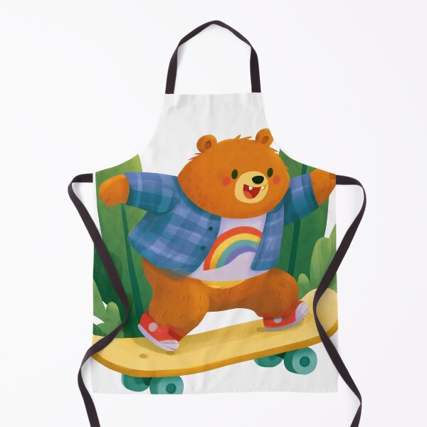 Item preview, Cute Brown Bear Playing Skateboard Sticker designed and sold by AMIDATORA.