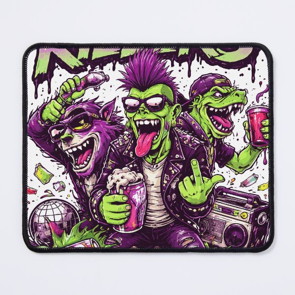Item preview, Party Killers Rage All Night Monsters Illustration designed and sold by Matinez Pink.