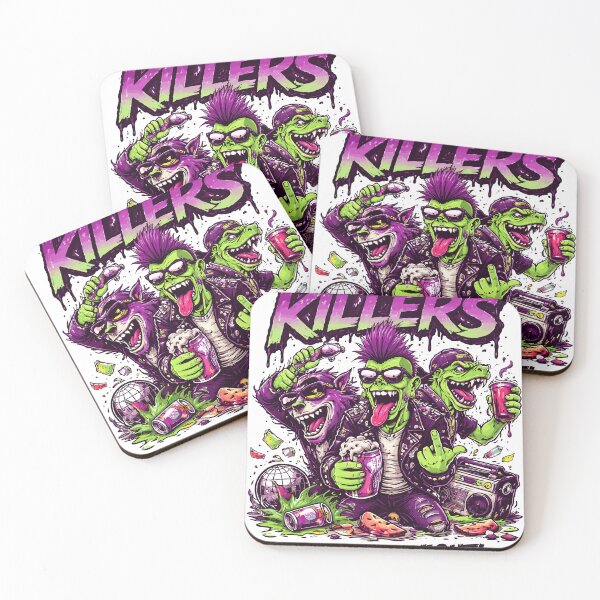 Item preview, Party Killers Rage All Night Monsters Illustration designed and sold by Matinez Pink.