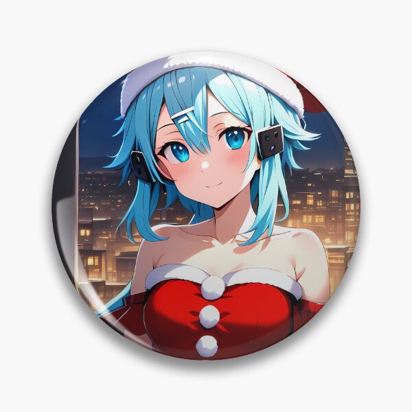 Item preview, Sinon Sword Art Online Santa Dress City Lights designed and sold by SubtextandSass.