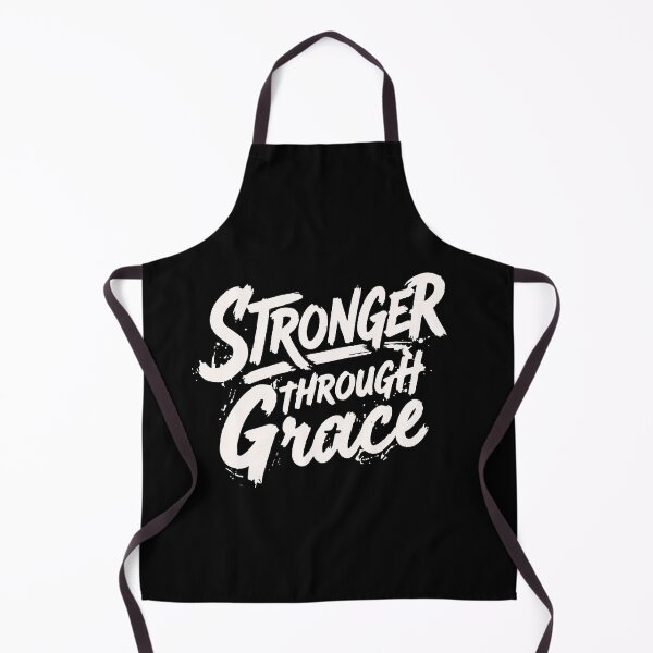 Item preview, Stronger Through Grace Bold Brush Lettering designed and sold by Verse & Vibes.