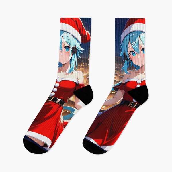 Item preview, Sinon Sword Art Online Santa Dress City Lights designed and sold by SubtextandSass.