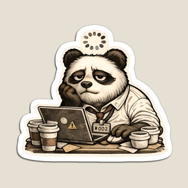 Item preview, Insignia Panda de la Sociedad de Batería Baja - Logotipo de la División de Amortiguación Emocional designed and sold by WorkXPlay.