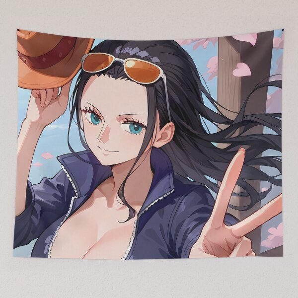 Item preview, Nico Robin One Piece Spring Breeze and Peace Sign Anime Girl designed and sold by SubtextandSass.