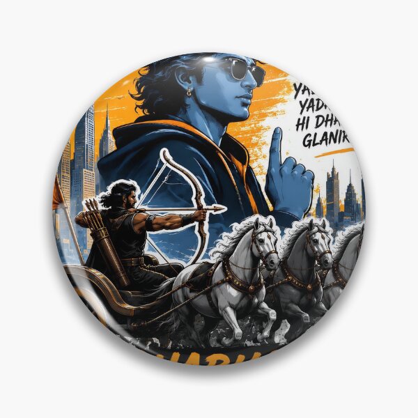 Item preview, Modern Mahabharat Krishna Sticker designed and sold by KreativeSpace.