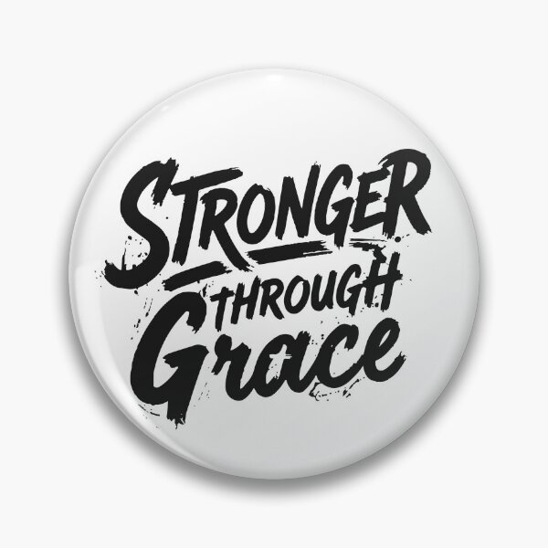 Item preview, Stronger Through Grace Bold Brush Lettering designed and sold by Verse & Vibes.