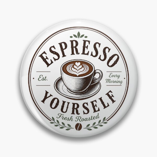 Item preview, Espresso Yourself Coffee Lover Shirt | Vintage Cafe Badge | Retro Coffee Shop Aesthetic designed and sold by MAPDDesigns.