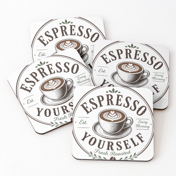 Item preview, Espresso Yourself Coffee Lover Shirt | Vintage Cafe Badge | Retro Coffee Shop Aesthetic designed and sold by MAPDDesigns.