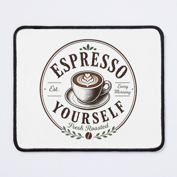 Item preview, Espresso Yourself Coffee Lover Shirt | Vintage Cafe Badge | Retro Coffee Shop Aesthetic designed and sold by MAPDDesigns.