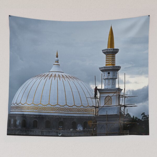 Item preview, Golden silhouette beneath the stormy sky designed and sold by franck380.