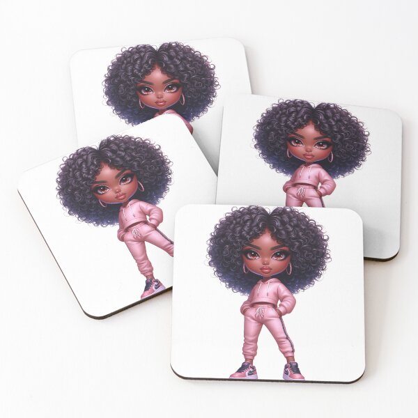 Item preview, Curly Afro Chibi Girl Sweats On designed and sold by MissDJLI.