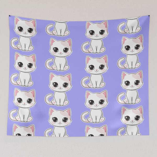 Item preview, Cute Kawaii Pastel Kitten Sticker Art designed and sold by Phongphut.