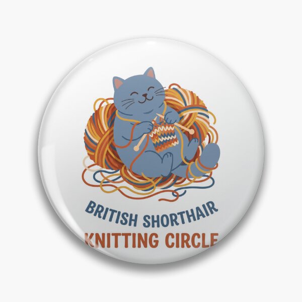 Item preview, British Shorthair Knitting Circle Crochet Wool Craft designed and sold by PictoVibe.