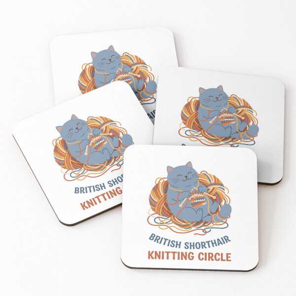 Item preview, British Shorthair Knitting Circle Crochet Wool Craft designed and sold by PictoVibe.