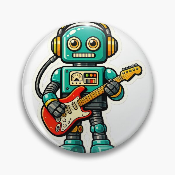 Item preview, guitarrist robot retro toy designed and sold by chapistore.