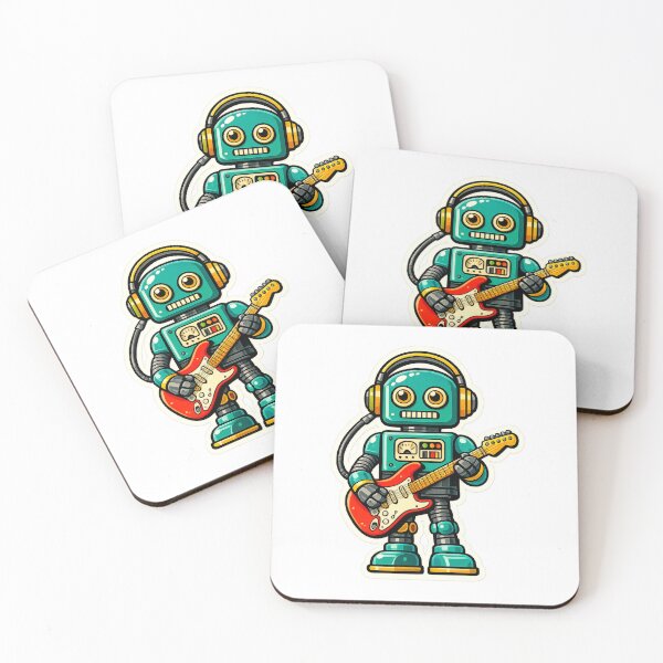 Item preview, guitarrist robot retro toy designed and sold by chapistore.