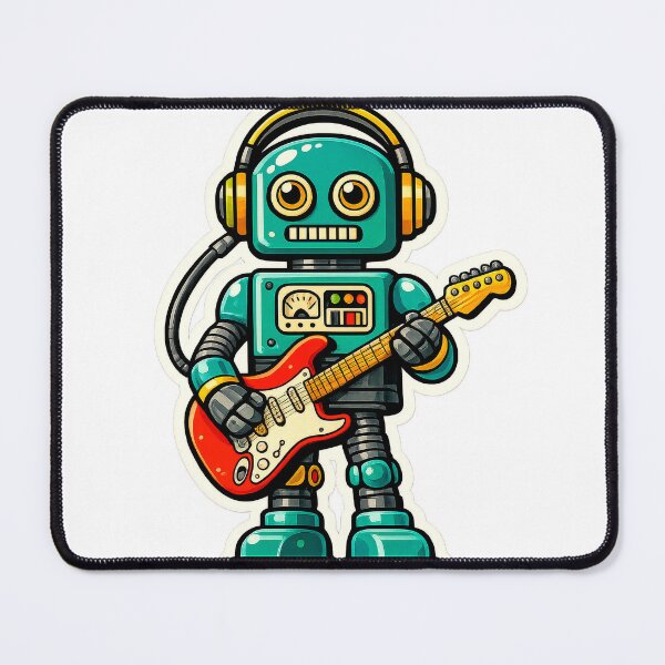 Item preview, guitarrist robot retro toy designed and sold by chapistore.