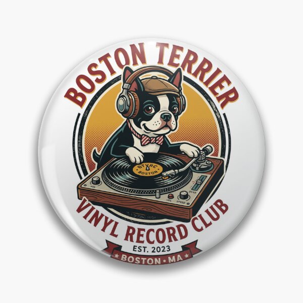 Item preview, Boston Terrier Vinyl Record Club Turntable DJ Dog designed and sold by PictoVibe.