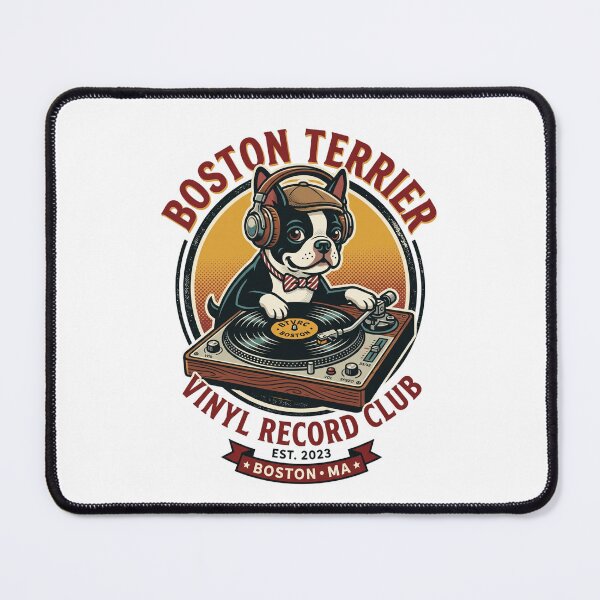 Item preview, Boston Terrier Vinyl Record Club Turntable DJ Dog designed and sold by PictoVibe.