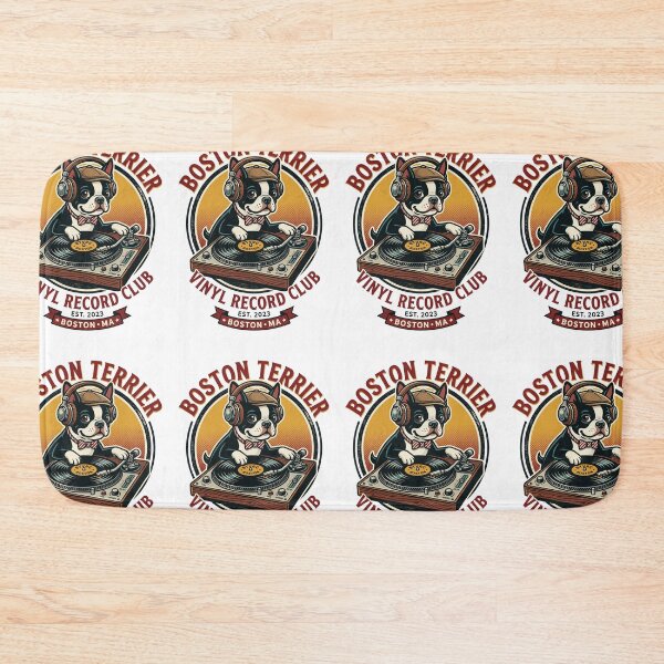 Item preview, Boston Terrier Vinyl Record Club Turntable DJ Dog designed and sold by PictoVibe.
