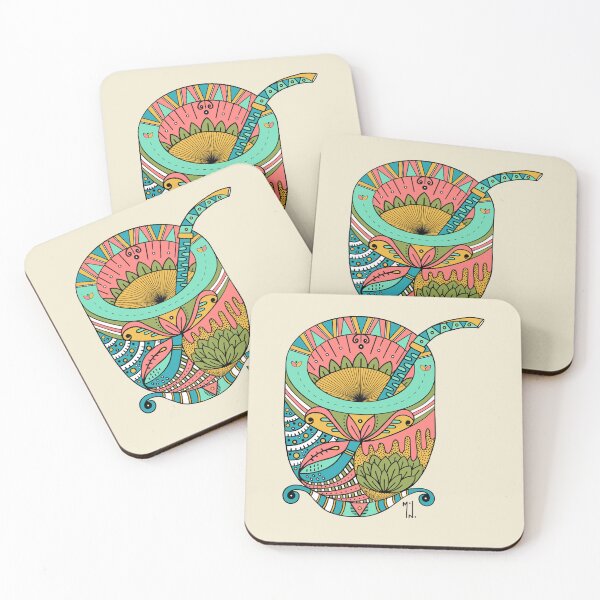 Item preview, Yerba Mate Ritual Mandala Psychedelic Folk Art designed and sold by MonoGarabato.