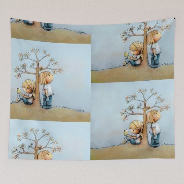 Item preview, Cute Whimsical Children Under Tree in Nature designed and sold by Karin Taylor.
