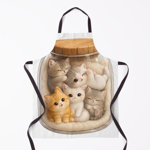 Item preview, Cute Kittens in a Jar Kawaii Cat Illustration | Adorable Cozy Kitten Design designed and sold by Extravanganzza.