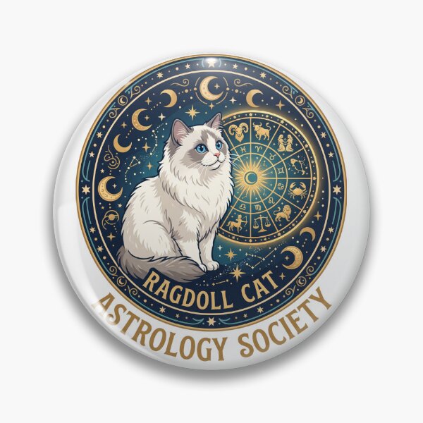 Item preview, Ragdoll Cat Astrology Society Zodiac Chart Horoscope designed and sold by PictoVibe.