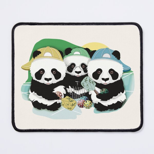 Item preview, Cute Panda Trio Pickleball Team Sports Tournament designed and sold by Karin Taylor.