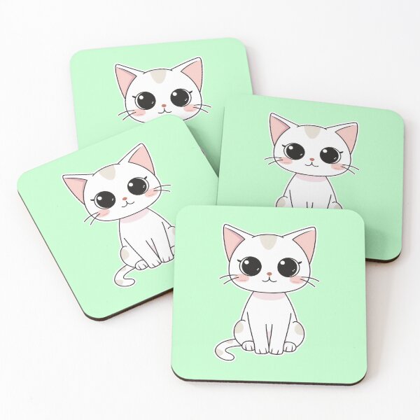 Item preview, Cute Kawaii Pastel Kitten Sticker Art designed and sold by Phongphut.