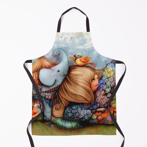 Item preview, Whimsical Fantasy Circus Elephant and Girl  designed and sold by Karin Taylor.