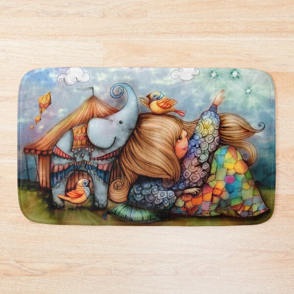 Item preview, Whimsical Fantasy Circus Elephant and Girl  designed and sold by Karin Taylor.