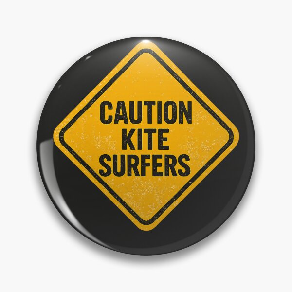 Item preview, Caution Kite Surfers Vintage Beach Warning Sign designed and sold by Islabonita..