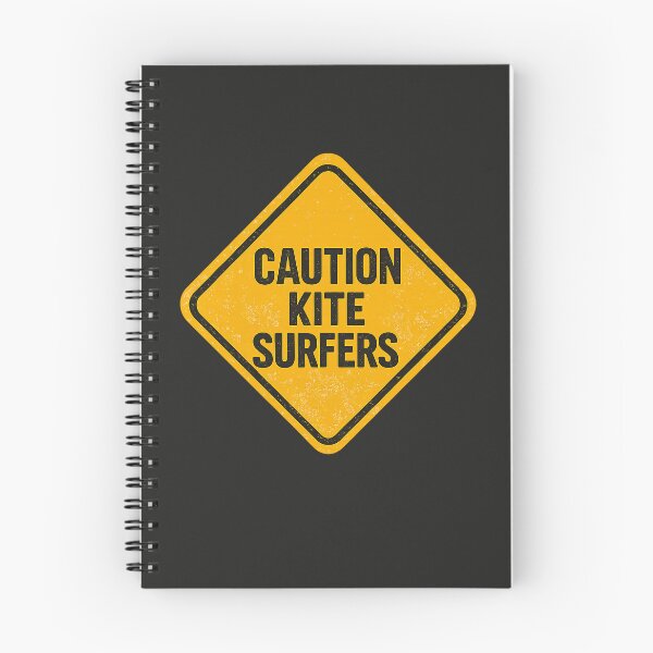 Item preview, Caution Kite Surfers Vintage Beach Warning Sign designed and sold by Islabonita..