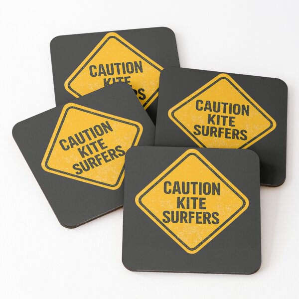 Item preview, Caution Kite Surfers Vintage Beach Warning Sign designed and sold by Islabonita..