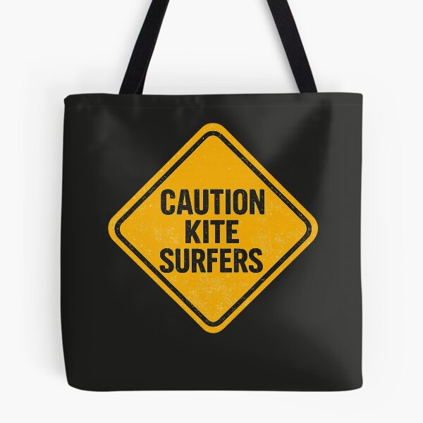 Item preview, Caution Kite Surfers Vintage Beach Warning Sign designed and sold by Islabonita..