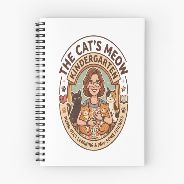 Item preview, Cat's Meow Kindergarten Teacher Cute Cat Lover School Badge designed and sold by NKWealthDesign.