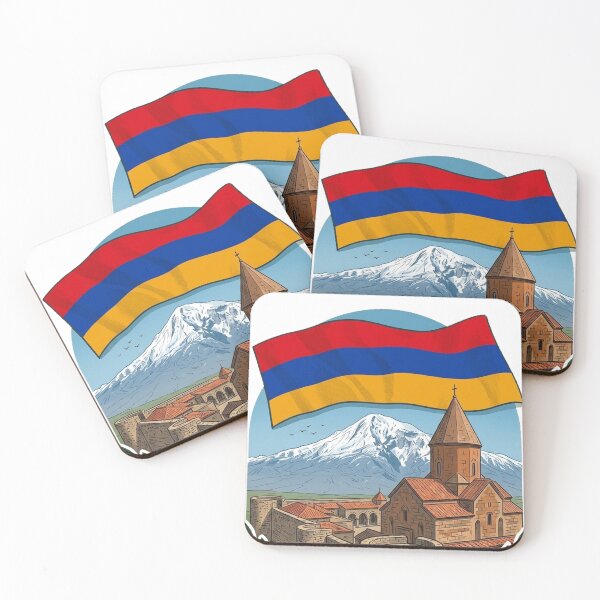 Item preview, Khor Virap Monastery Armenia Vintage Travel Illustration designed and sold by ryanapples2.