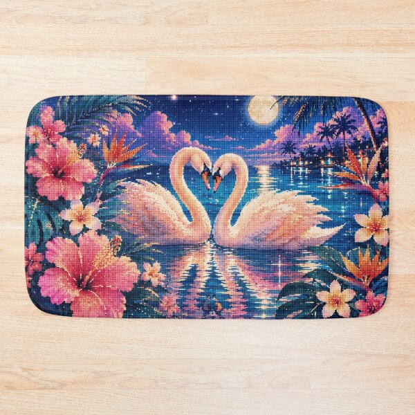 Item preview, Swan Couple Tropical Date Night designed and sold by A-C-G.