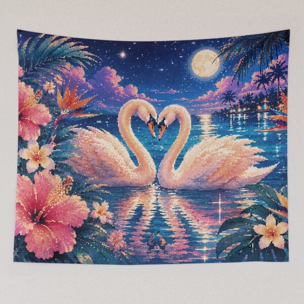 Item preview, Swan Couple Tropical Date Night designed and sold by A-C-G.